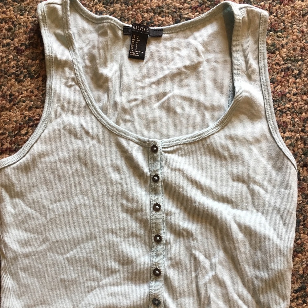 Forever 21 blue tank crop top